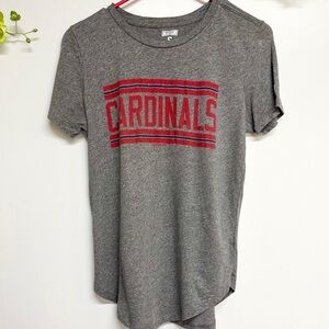 Tailgate gray and red St Louis Cardinals T-Shirt, size small, short sleeve